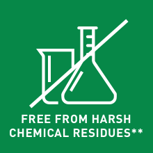 Free from harsh chemical residues
