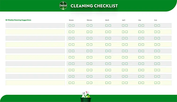 Bi Weekly Cleaning Suggestions