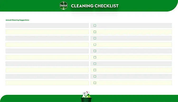 DIY 6. Annual Cleaning Suggestions