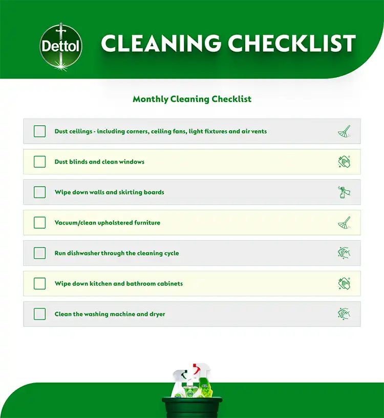 Monthly Cleaning Checklist