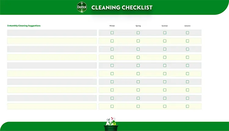 DIY 4. 3 Monthly Cleaning Suggestions